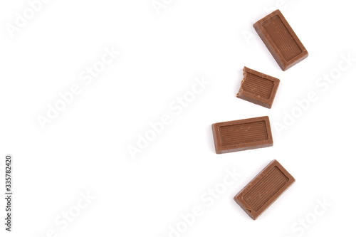 Chocolate, chocolates on a white background