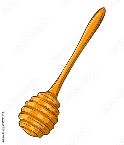 wooden honey dipper