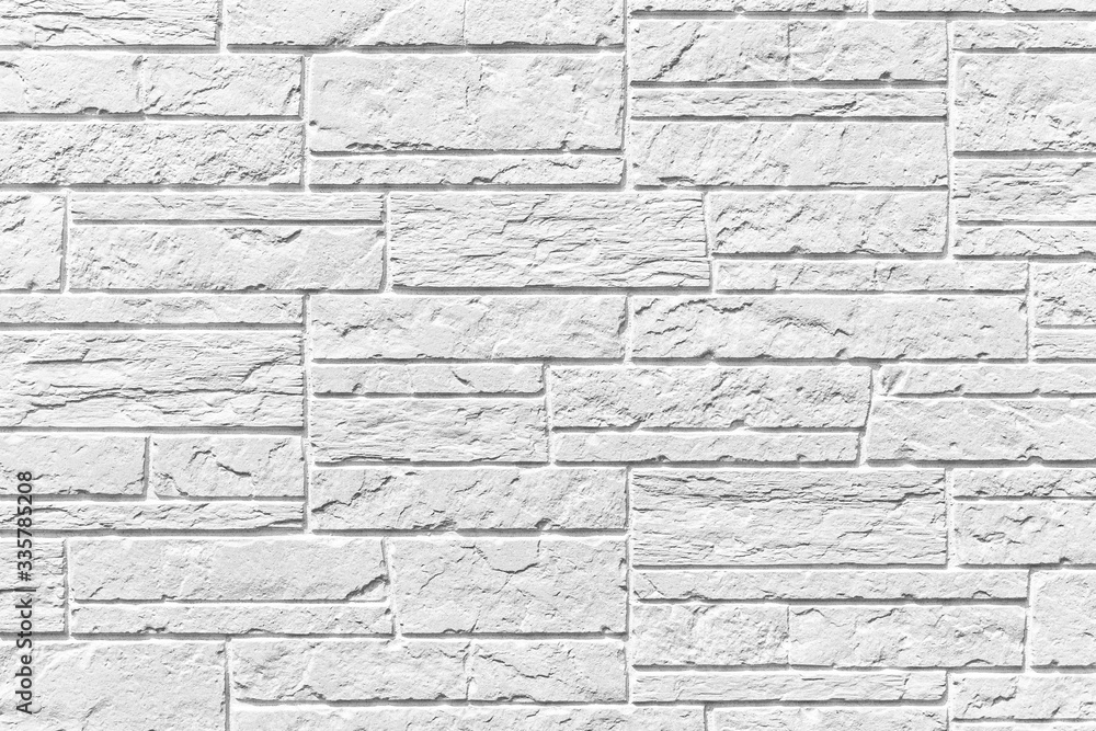 Fototapeta premium white brick wall background and texture
