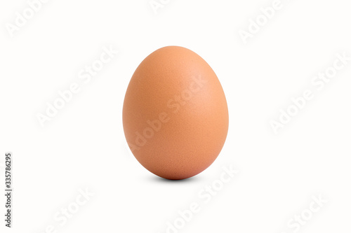 Leinwand Poster chicken egg on white background