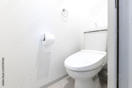 Clean and white toilet