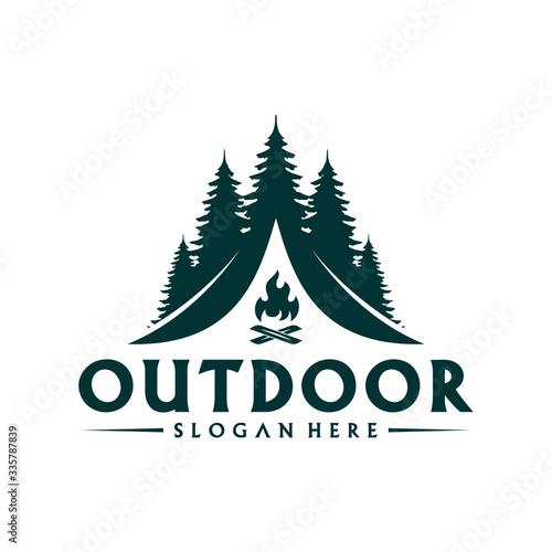 Camping Outdoor logo design vector template, Creative Camping logo concepts