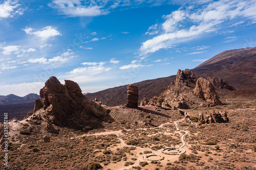 Los Roques de Garcia beautiful cliffs of the Teide National Park in Tenerife