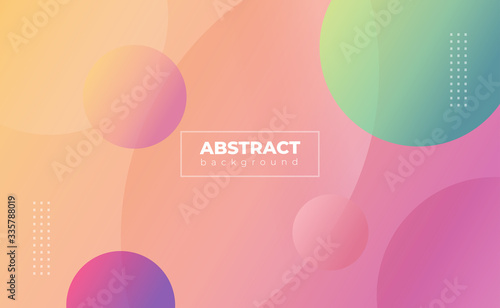 abstract colorful flow circle background
