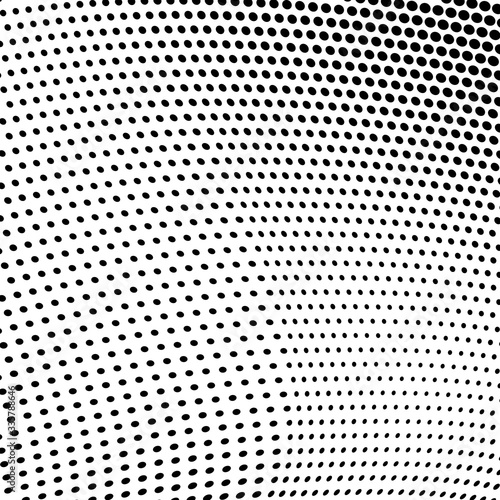 Abstract halftone wave background. Monochrome grunge pattern. Vector art texture. Template for printing on business cards, posters, wrapping paper