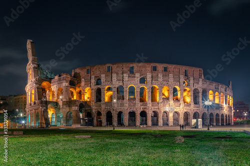 Roman Coliseum at night