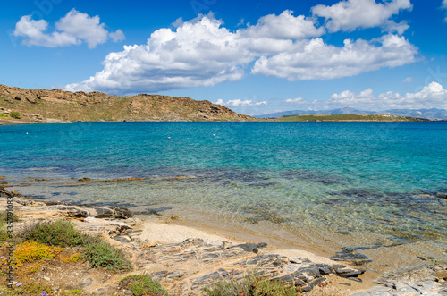 Beautiful Monastiri bay on Paros island. Cyclades, Greece
