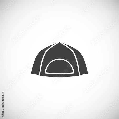 Tent related icon on background for graphic and web design. Creative illustration concept symbol for web or mobile app