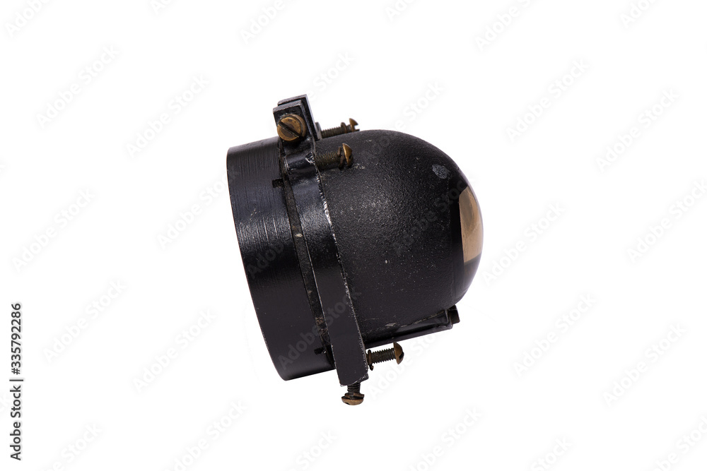 antique aviation compass KI-13K Bull's eye. isolated on white background antique aviation compass KI-13K Bull's eye. isolated on white background