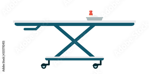 Emergency department stretchers flat illustration