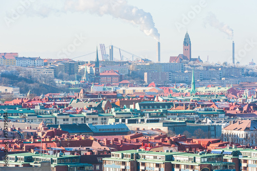 Panoramic view of the city of Gothenburg  Sweden