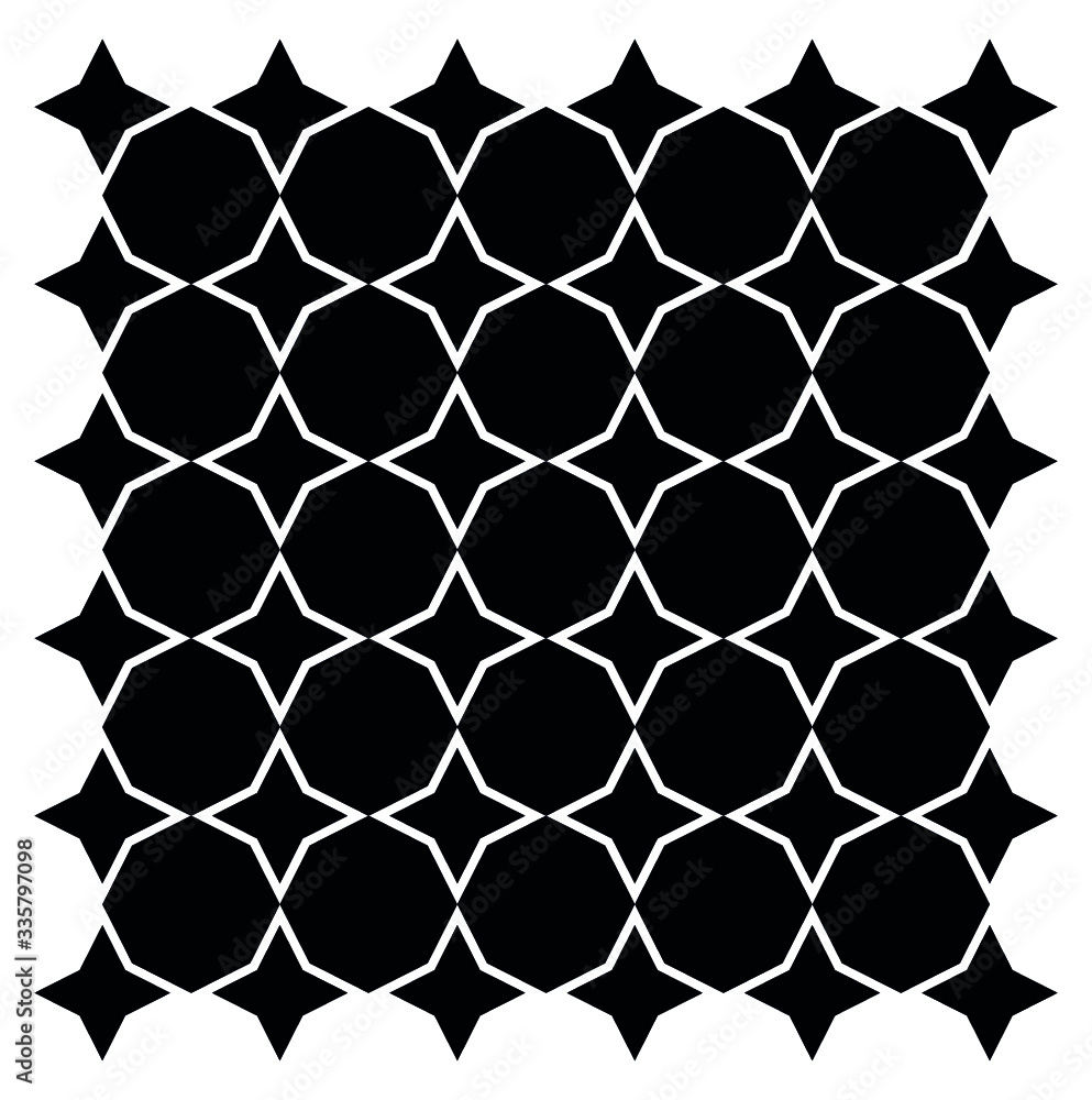 Naklejka premium Vector illustration geometric black-and-white pattern rectangle.vector pattern. Abstract geometric background. Linear grid structure from rectangles
