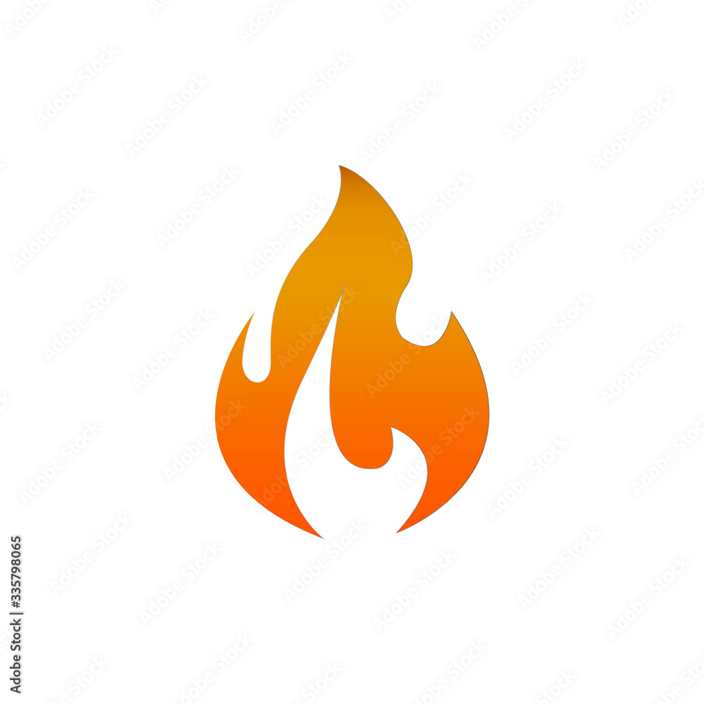 Fire Illustration logo vector simple design