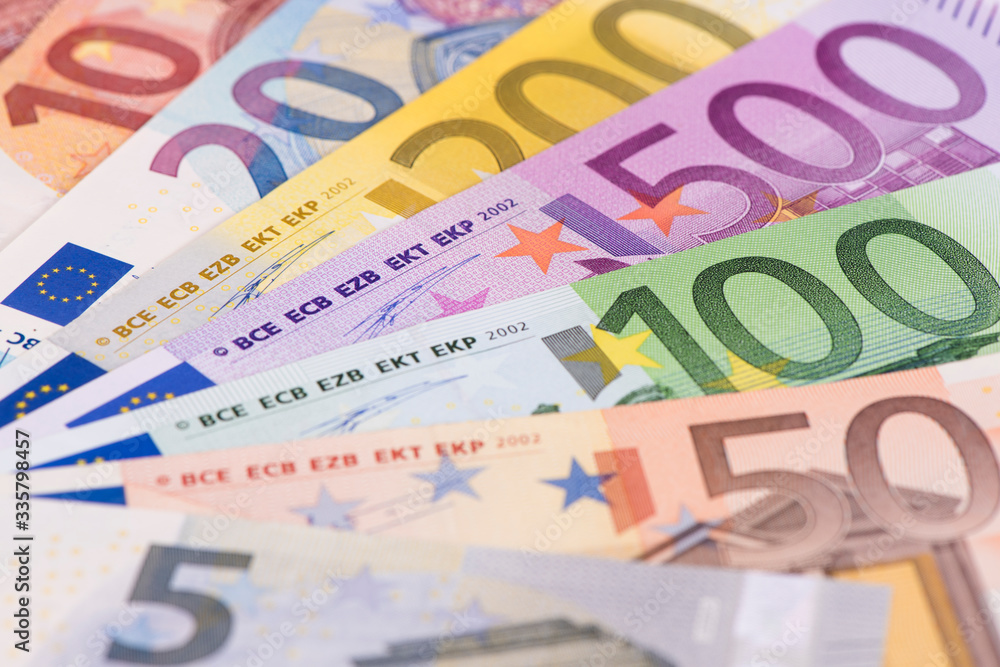 Euro banknotes show wealth and success Euro banknotes show wealth and success