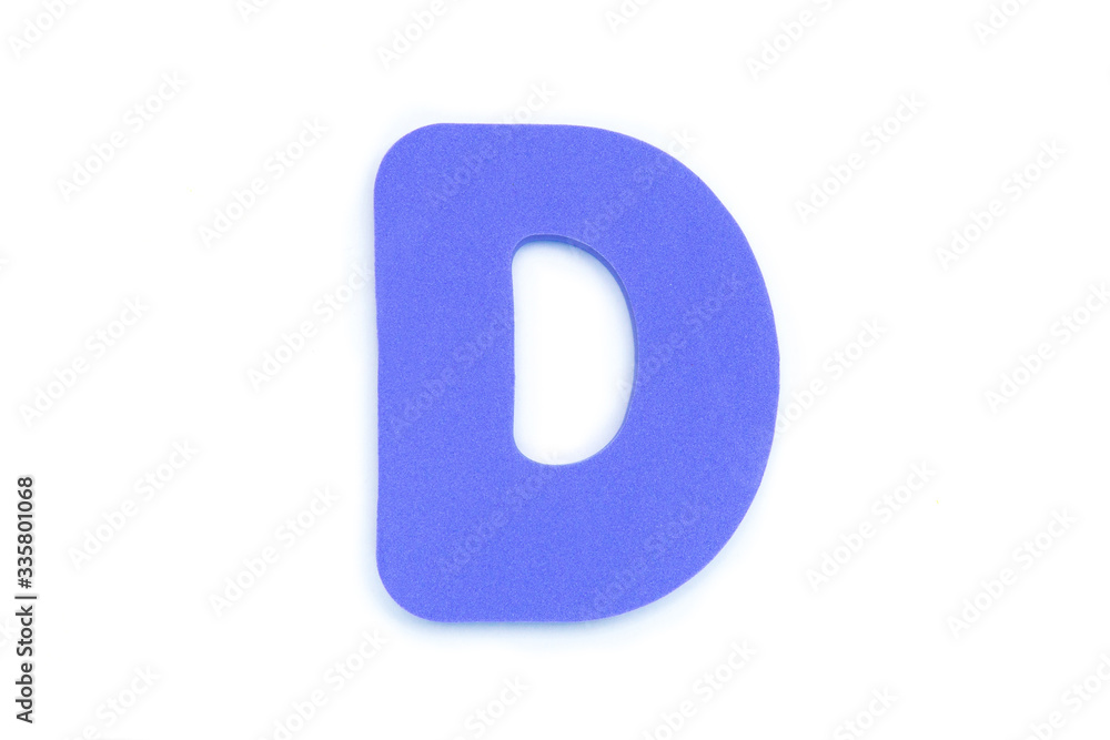 Colored letter D on white background, symbol and sign. template. isolated Colored letter D on white background, symbol and sign. template. isolated