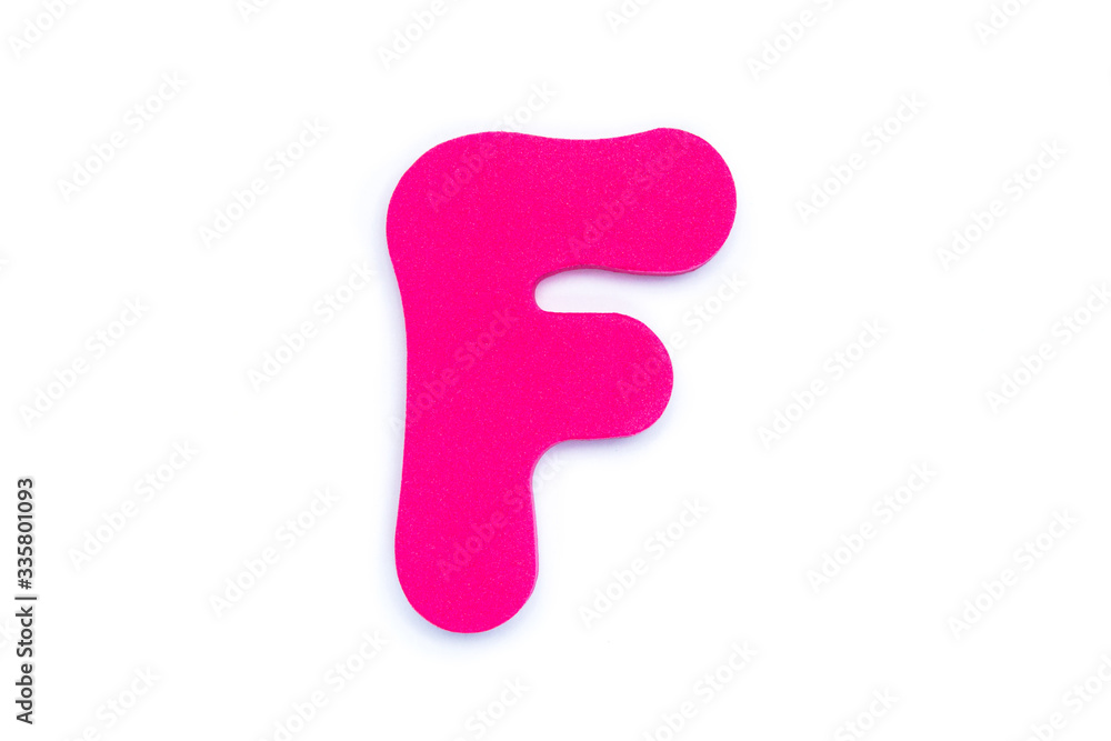 Colored letter F on white background, symbol and sign. template. isolated Colored letter F on white background, symbol and sign. template. isolated