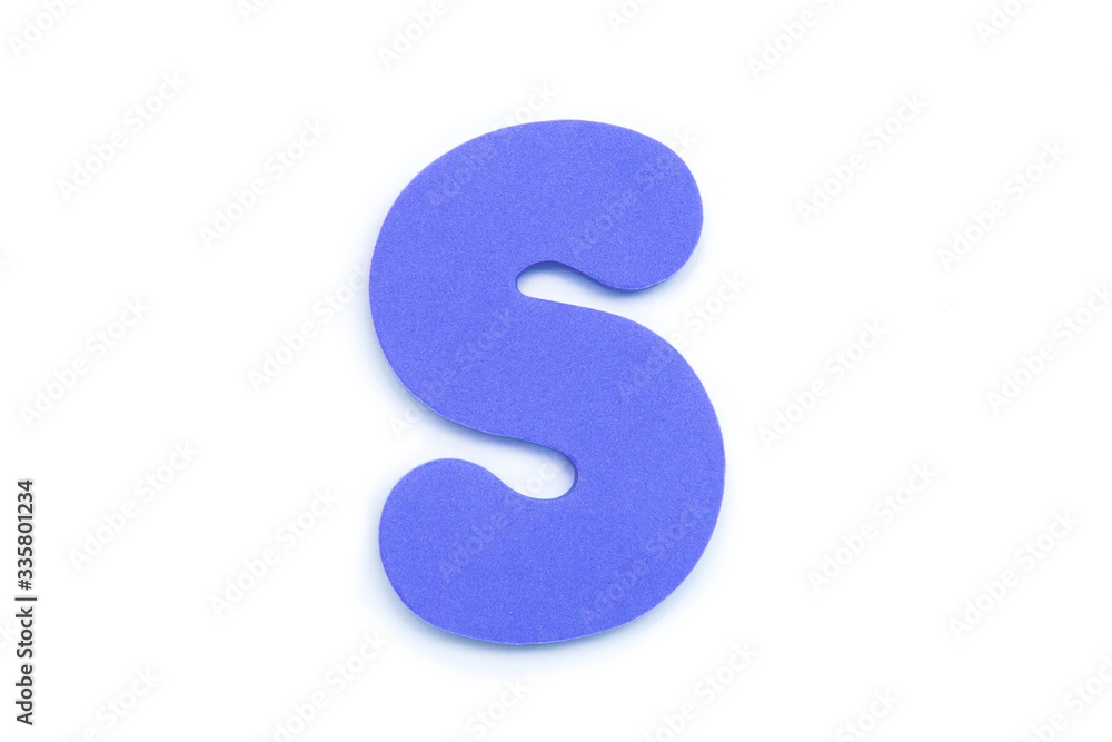 Colored letter S on white background, symbol and sign. template. isolated Colored letter S on white background, symbol and sign. template. isolated