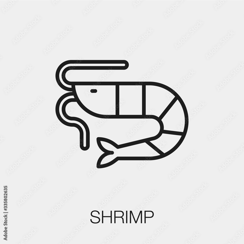 shrimp icon vector sign symbol shrimp icon vector sign symbol