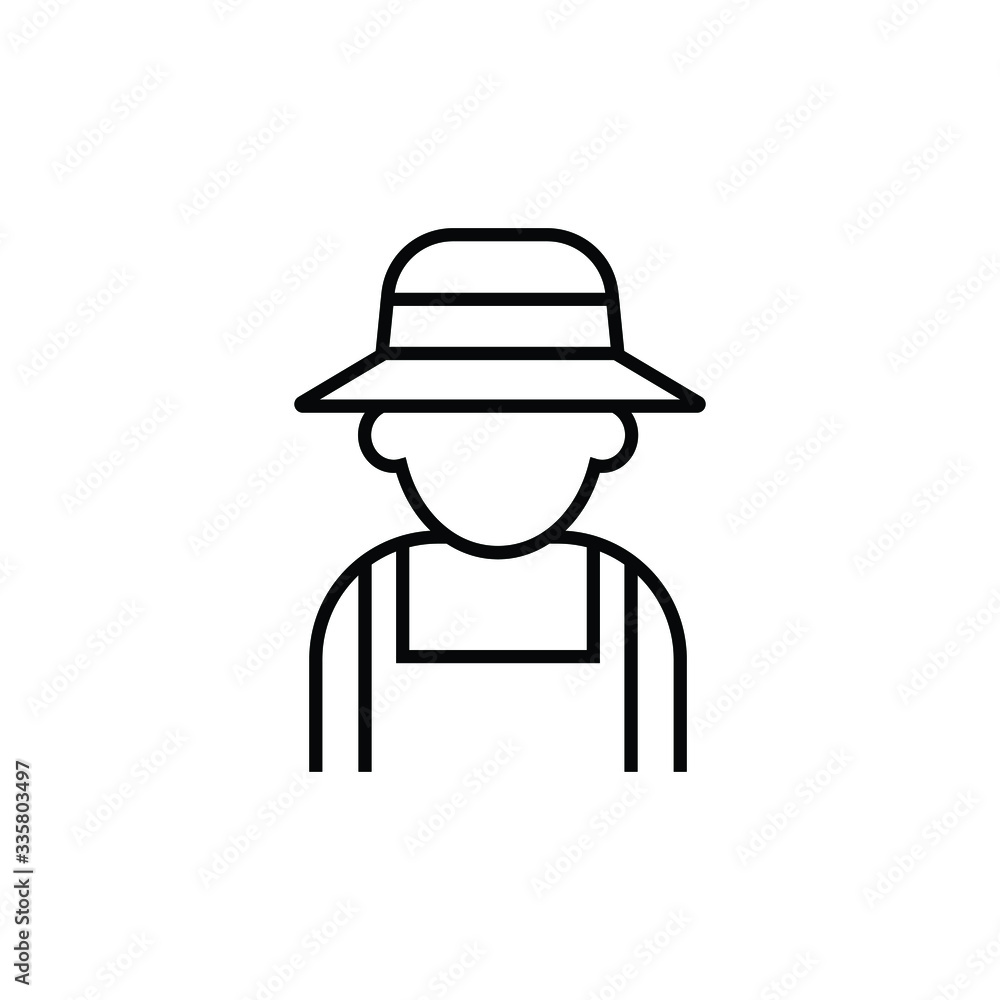 Farmer's avatar line icon Farmer's avatar line icon