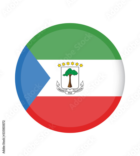 National Equatorial Guinea flag, official colors and proportion correctly. National Equatorial Guinea  flag. Vector illustration. EPS10. Equatorial Guinea flag vector icon, simple, flat design 