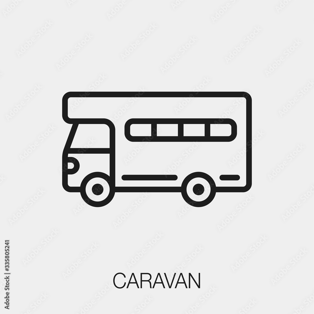 caravan icon vector sign symbol