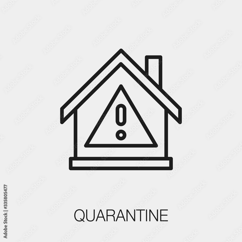 quarantine icon vector sign symbol. stay home vector quarantine icon vector sign symbol. stay home vector