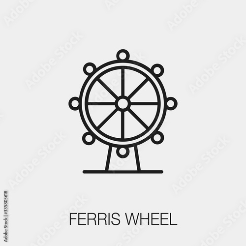 ferris wheel icon vector sign symbol
