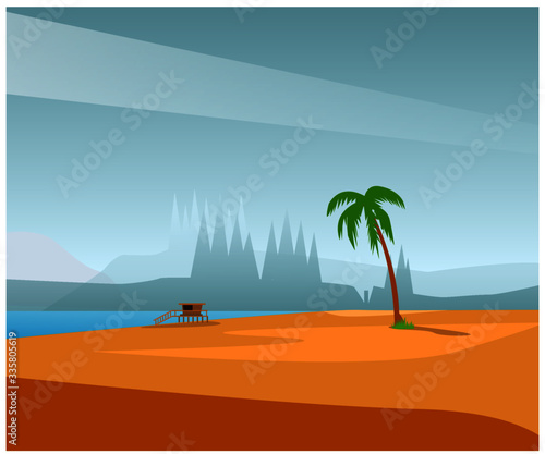 tropical beach scene 