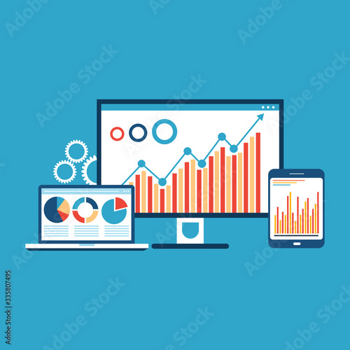 website analytics and SEO data Analytics concept