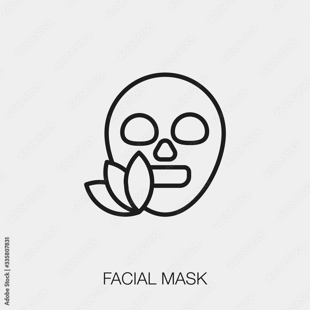 Fototapeta premium facial mask icon vector sign symbol
