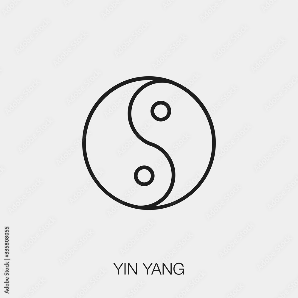 Φωτογραφία yin yang icon vector