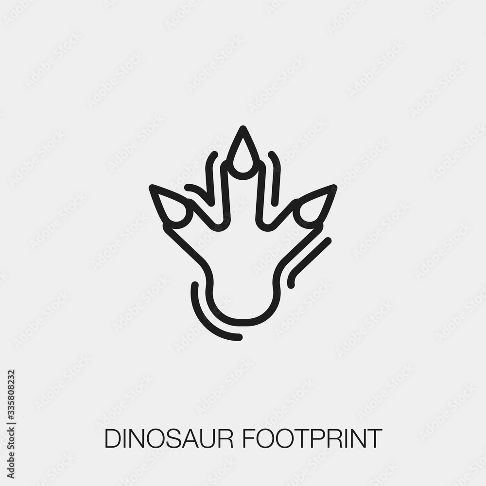 dinosaur footprint icon vector sign symbol dinosaur footprint icon vector sign symbol