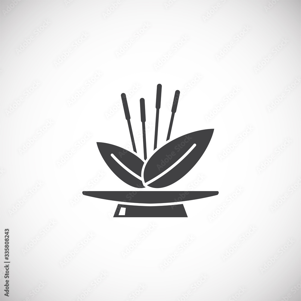 Fototapeta premium Yoga related icon on background for graphic and web design. Creative illustration concept symbol for web or mobile app