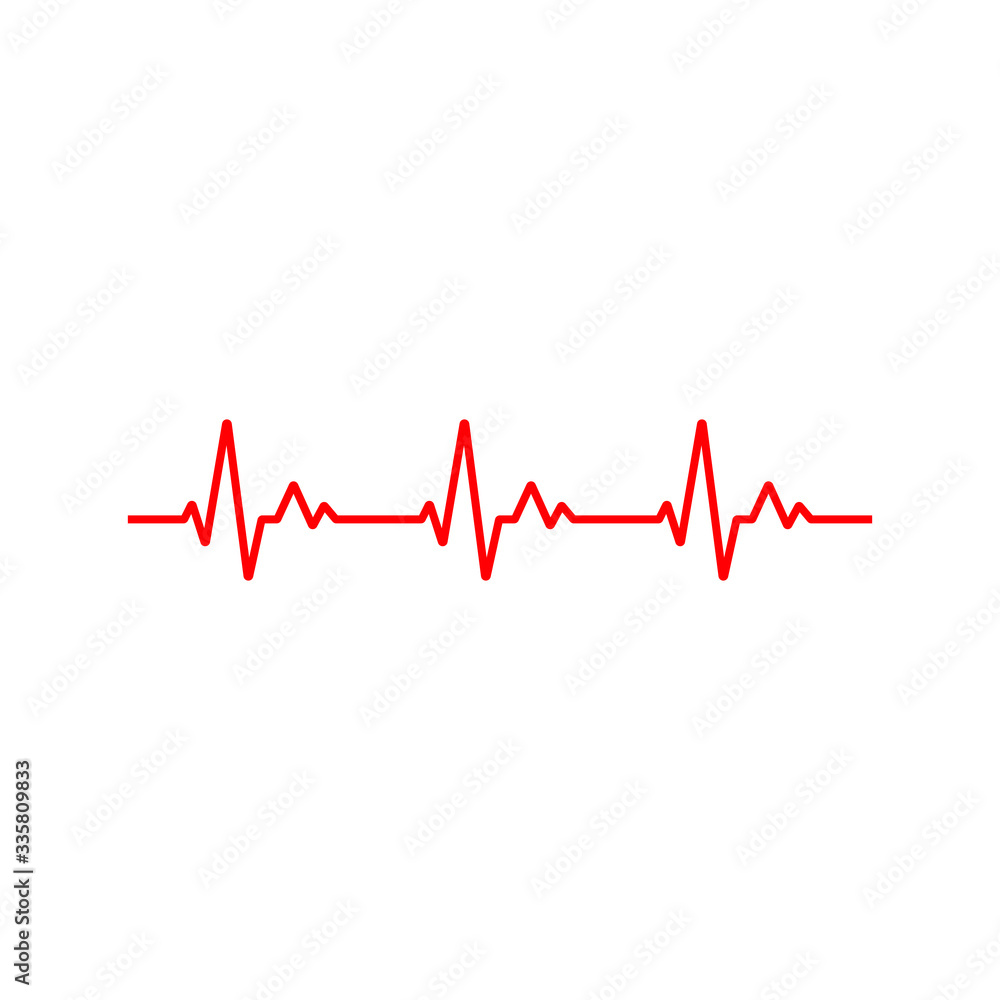 heart beat icon vector simple design