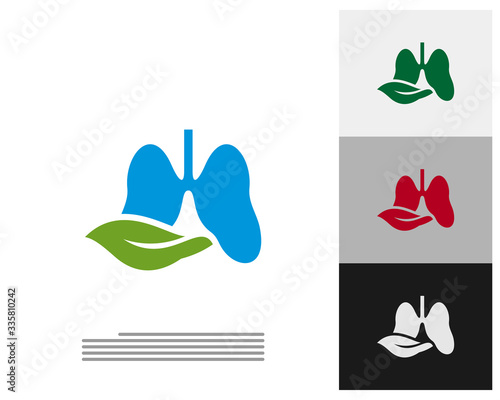 Nature Lungs Logo Template Design Vector, Emblem, Design Concept, Creative Symbol, Icon