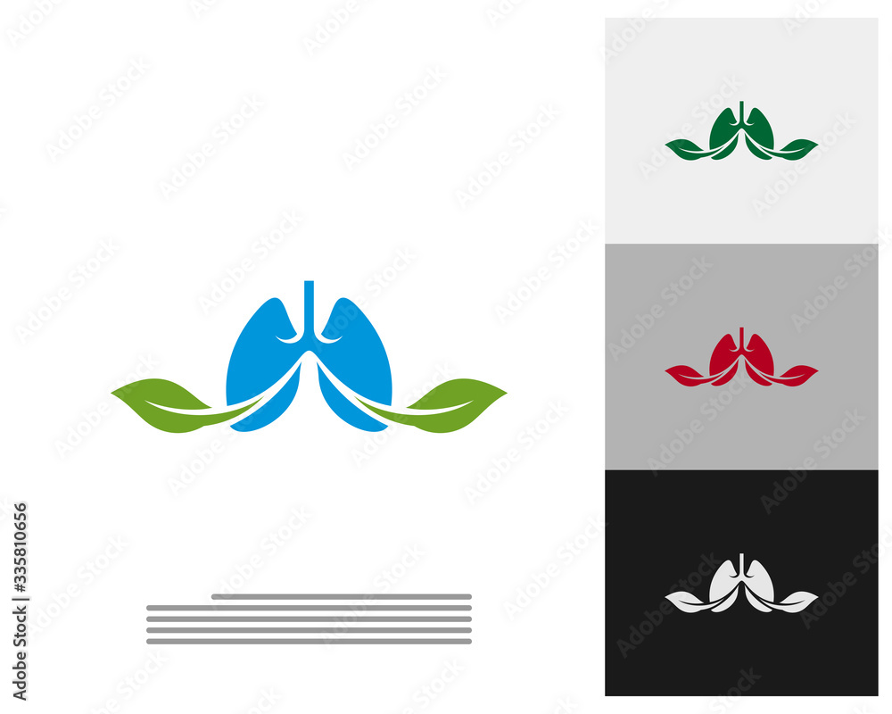 Nature Lungs Logo Template Design Vector, Emblem, Design Concept, Creative Symbol, Icon
