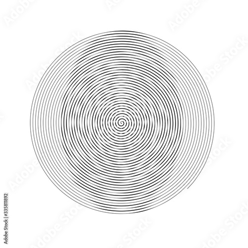 Abstract vector background. Optical illusion. Round background. Motion effect.