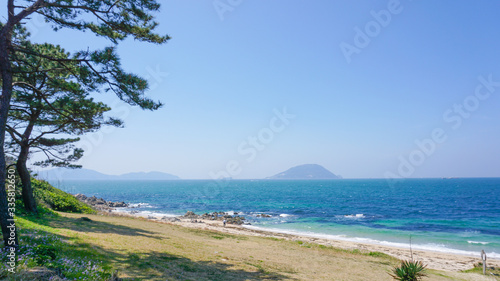 Fototapeta Naklejka Na Ścianę i Meble -  志賀島の海岸の風景