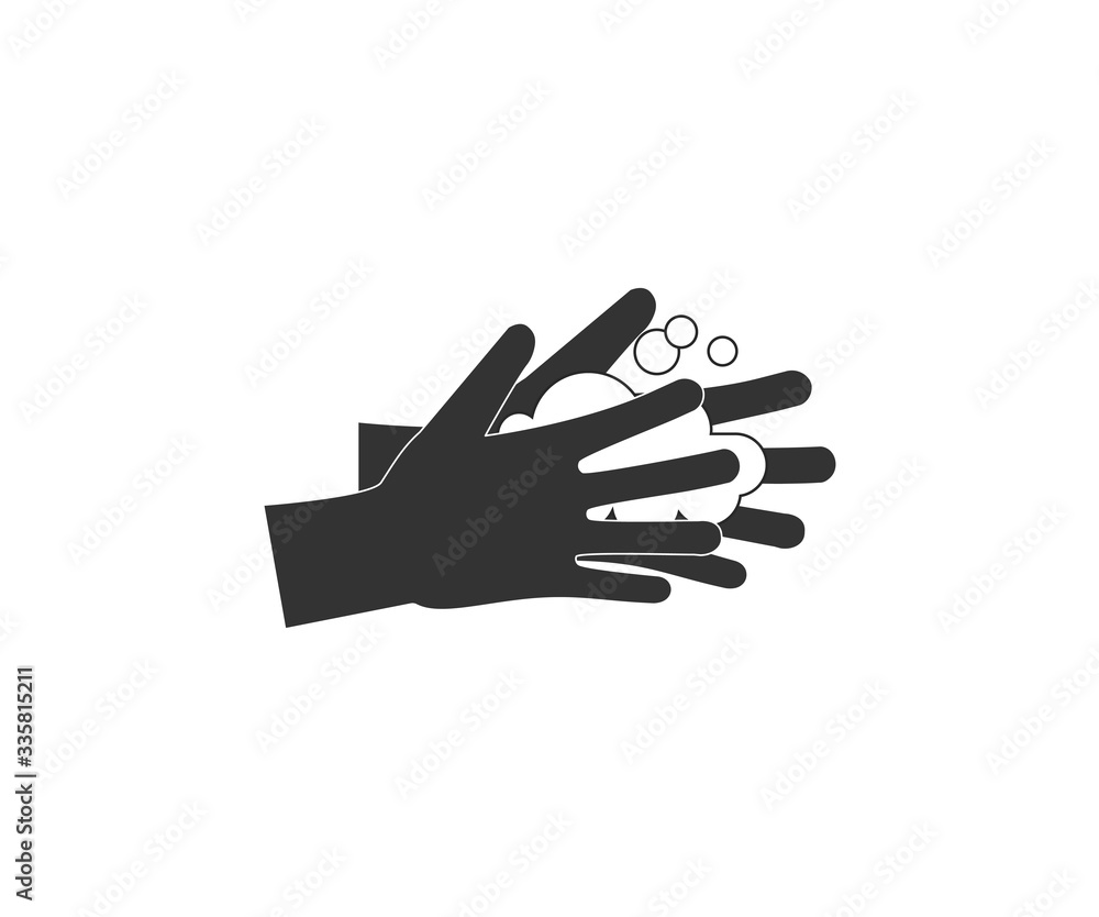 Hand washing icon. Vector illustration, flat design. Hand washing icon. Vector illustration, flat design.
