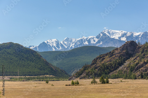 View of Belukha Mountain. Russia. Belukha Mountain is part of the World Heritage Site entitled Golden Mountains of Altai.