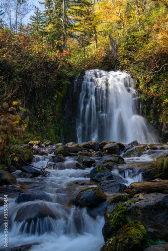 Fototapeta Naklejka Na Ścianę i Meble -  beautiful autumn waterfall