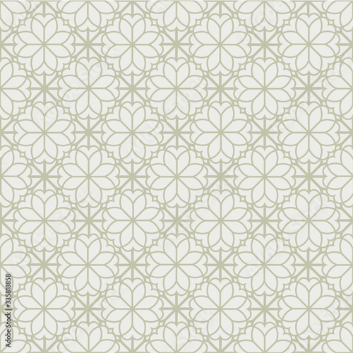 Arabic floral ornament with geometric shapes. Abstract motives of the paintings of ancient Indian fabric patterns. Abstract seamless pattern.
