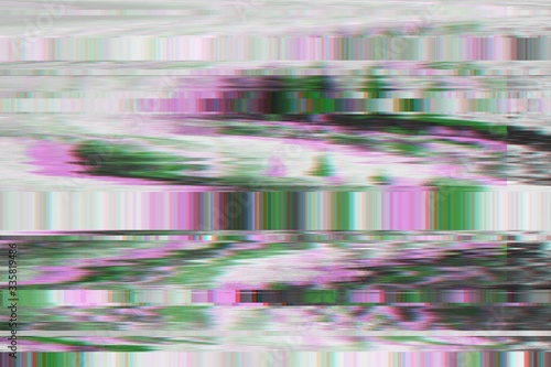 Glitch no signal background pixel noise,  vhs texture.