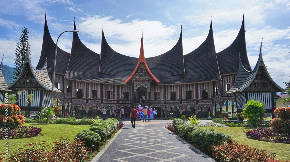 Landscape of Rumah Gadang, traditional house from West Sumatera