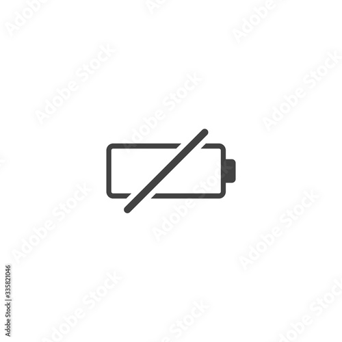  Battery vector icon on white isolated background. The symbol of energy on white isolated background.  Layers grouped for easy editing illustration. For your design.