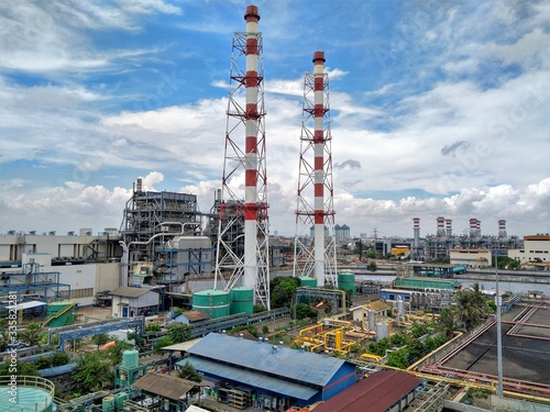 Landscape of Gas and Steam Turbine Generator Plant located at North Jakarta Indonesia