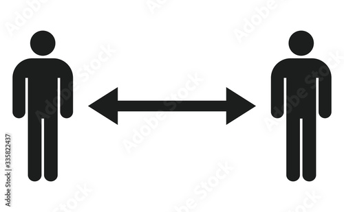 Simple icon representing social distance