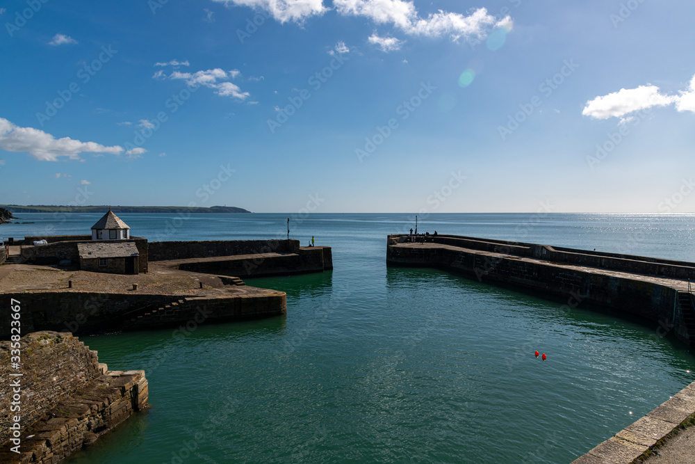 The view out to sea from Charletown harbour, Cornwall