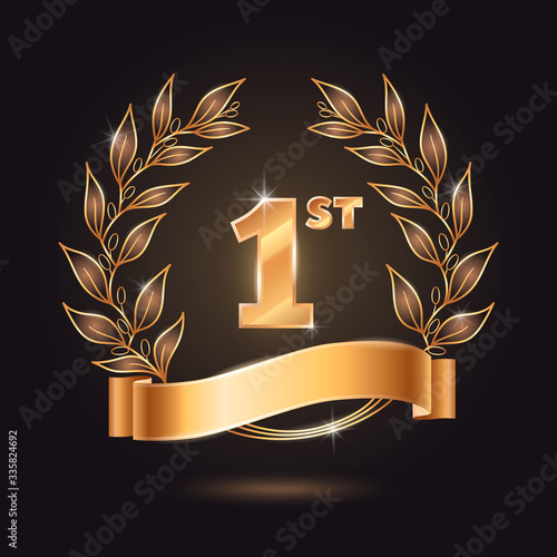First Place Emblem Realistic Concept
