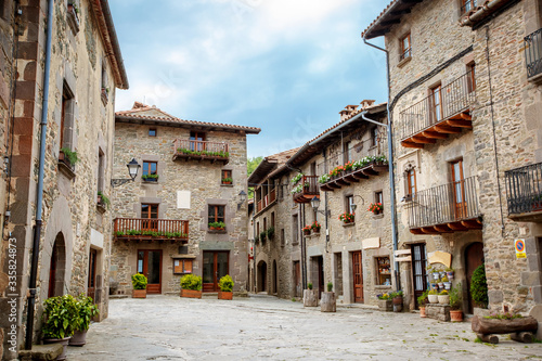 Rupit - is a small ancient medieval village of stone in the territory of the Natural Park of the volcanic Garrotxa. Catalonia, Spain © levranii